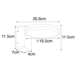 QAZQA wandlampen buiten esmee bronskleurig geïntegreerde led New