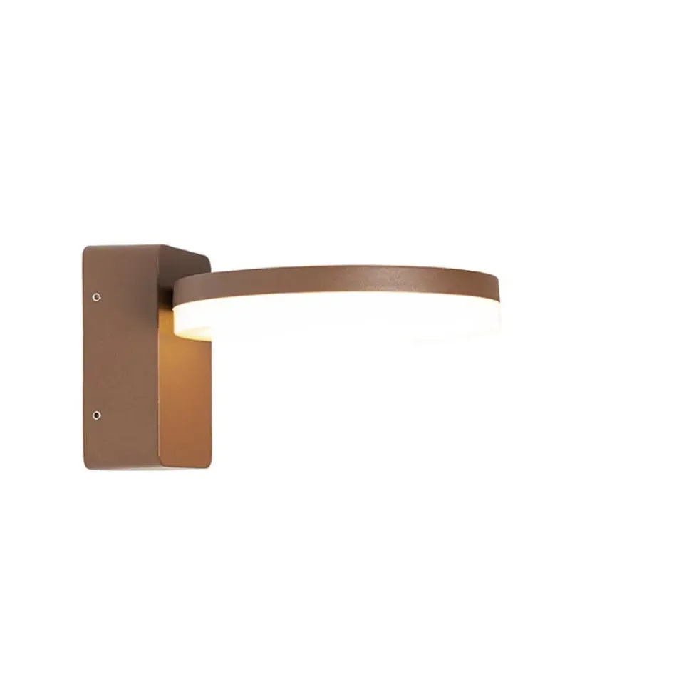 QAZQA wandlampen buiten esmee bronskleurig geïntegreerde led New