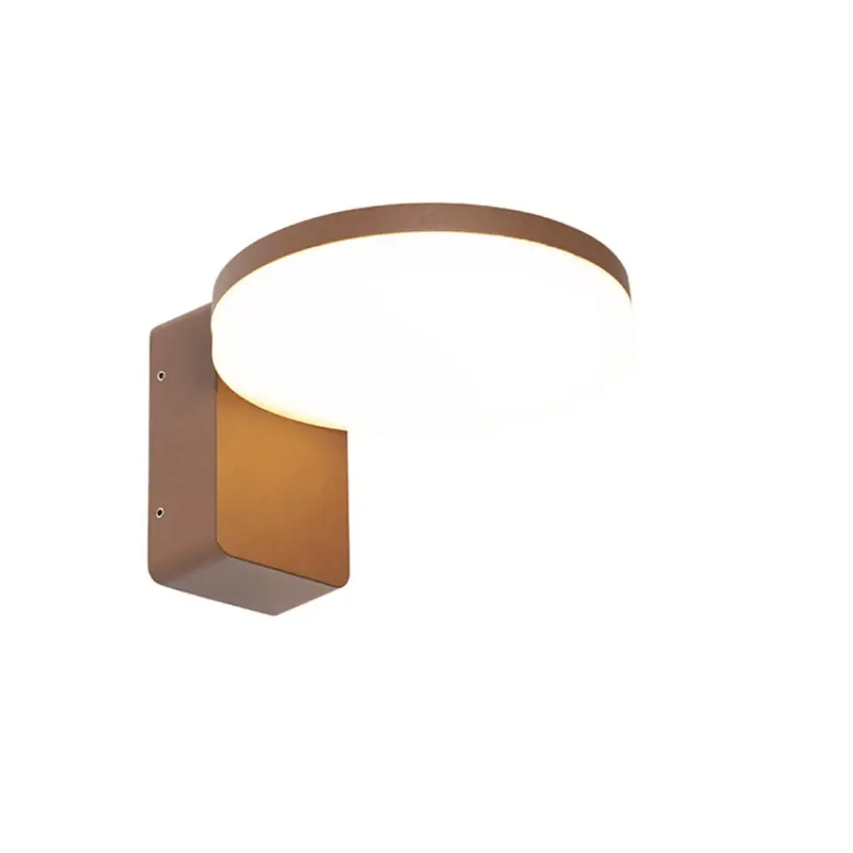 QAZQA wandlampen buiten esmee bronskleurig geïntegreerde led New