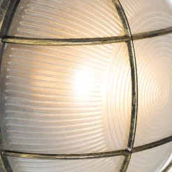 QAZQA wandlampen buiten hanneke goudkleurig e27