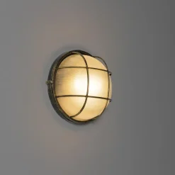 QAZQA wandlampen buiten hanneke goudkleurig e27