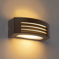 QAZQA wandlampen buiten hurricane bronskleurig e27 Online