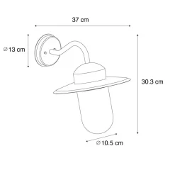 QAZQA wandlampen buiten kansas groen e27 Clearance