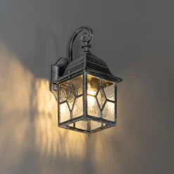 QAZQA wandlampen buiten london zilverkleurig e27 Outlet