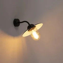 QAZQA wandlampen buiten munich zwart e27 Clearance