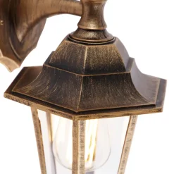 QAZQA wandlampen buiten new haven goudkleurig e27 Online