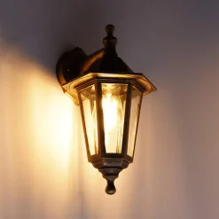 QAZQA wandlampen buiten new haven goudkleurig e27 Online