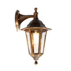 QAZQA wandlampen buiten new haven goudkleurig e27 Online