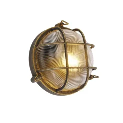 QAZQA wandlampen buiten nautica goudkleurig e27 New