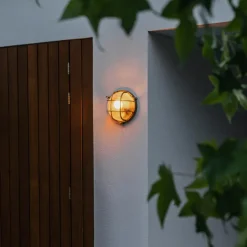 QAZQA wandlampen buiten nautica goudkleurig e27 New