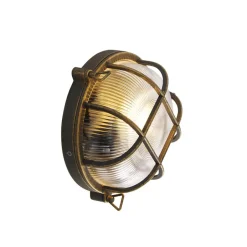 QAZQA wandlampen buiten nautica goudkleurig e27 New