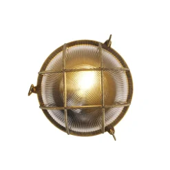 QAZQA wandlampen buiten nautica goudkleurig e27 New