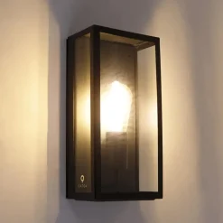 QAZQA wandlampen buiten rotterdam zwart e27 Sale