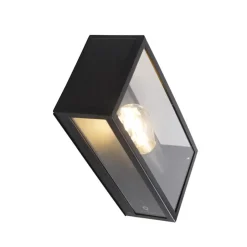 QAZQA wandlampen buiten rotterdam zwart e27 Sale