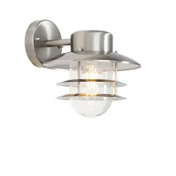 QAZQA wandlampen buiten shell zilverkleurig e27 Online