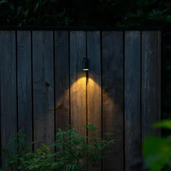 QAZQA wandlampen buiten solo zwart gu10