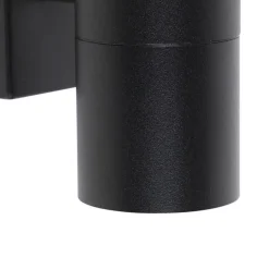 QAZQA wandlampen buiten solo zwart gu10