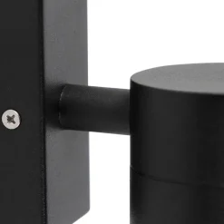 QAZQA wandlampen buiten solo zwart gu10