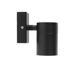 QAZQA wandlampen buiten solo zwart gu10