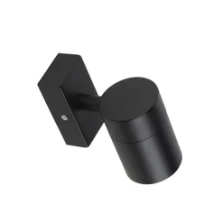 QAZQA wandlampen buiten solo zwart gu10