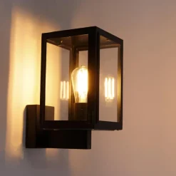 QAZQA wandlampen buiten sutton zwart e27 New