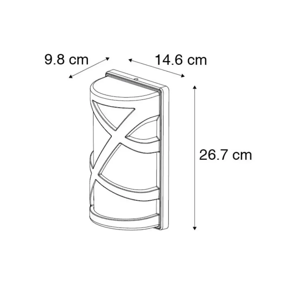 QAZQA wandlampen buiten suzie zwart e27 Discount