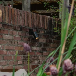 QAZQA wandlampen buiten solo zwart gu10 Sale