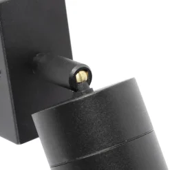 QAZQA wandlampen buiten solo zwart gu10 Sale