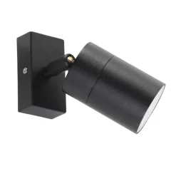 QAZQA wandlampen buiten solo zwart gu10 Sale