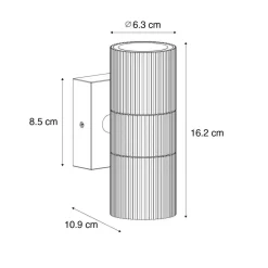 QAZQA wandlampen buiten vigo zwart gu10 Outlet