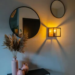 QAZQA wandlampen cage bruin e27 Clearance