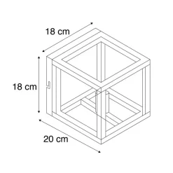 QAZQA wandlampen cage bruin e27 Clearance