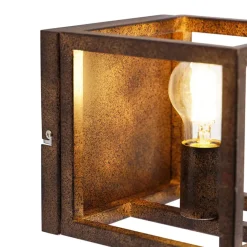 QAZQA wandlampen cage bruin e27 Clearance