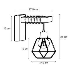 QAZQA wandlampen chon zwart e27 Best