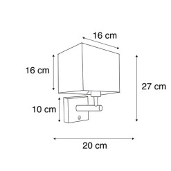 QAZQA wandlampen combi zwart e27 Discount