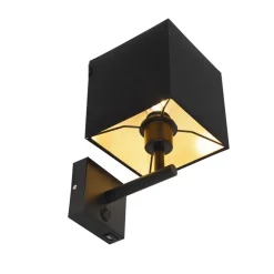 QAZQA wandlampen combi zwart e27 Discount