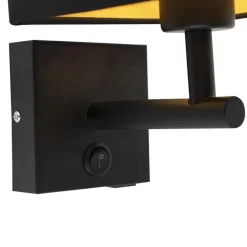 QAZQA wandlampen combi zwart e27 Discount