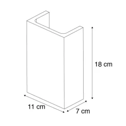 QAZQA wandlampen concrete grijs g9