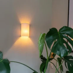 QAZQA wandlampen drum wit e27 Clearance