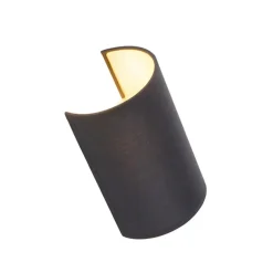 QAZQA wandlampen drum zwart e27 New