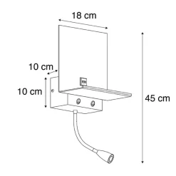 QAZQA wandlampen flero zwart g9 Outlet