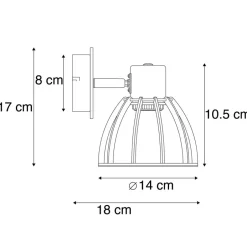 QAZQA wandlampen fotu zwart e27 Hot
