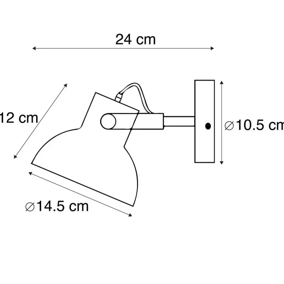 QAZQA wandlampen guida zwart e14 Clearance