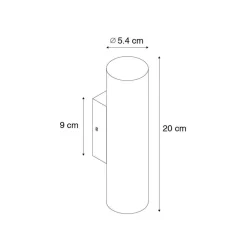 QAZQA wandlampen jeana bruin gu10