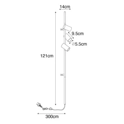 QAZQA wandlampen jeana luxe zwart gu10 Online