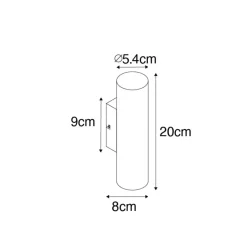 QAZQA wandlampen jeana zwart gu10 Online