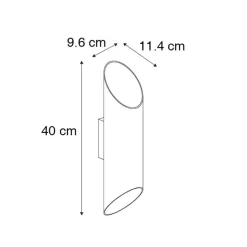 QAZQA wandlampen organa zwart gu10 Clearance