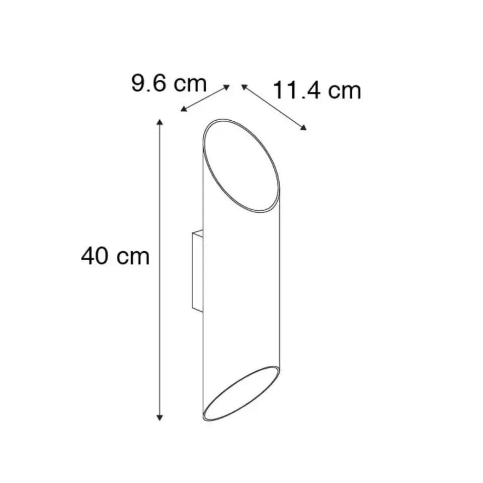 QAZQA wandlampen organa zwart gu10 Clearance