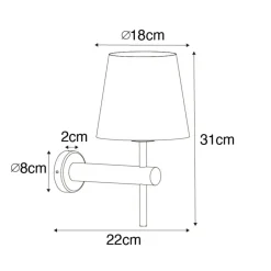 QAZQA wandlampen pluk goudkleurig e27 New