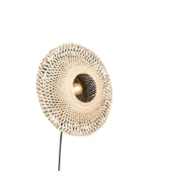 QAZQA wandlampen rina crème e27